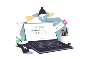 computadora portatil con pagina web educativa abierta