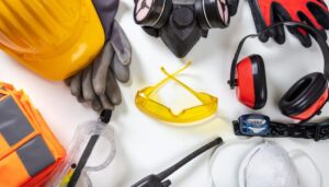 estudiantes con equipo de seguridad industrial