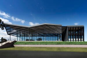 fachada del centro de recursos educativos moderno