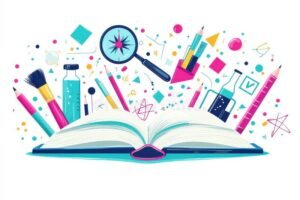 Cuál es el diseño curricular para 2° año de secundaria en Buenos Aires 2 libro abierto con contenido educativo y lapices