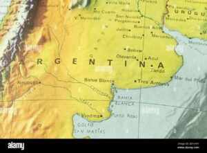 mapa de argentina y uruguay con fronteras visibles