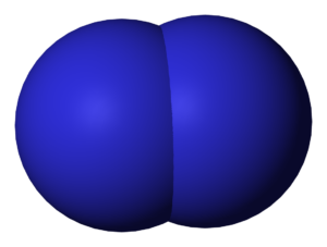 moleculas con atomos de nitrogeno azul