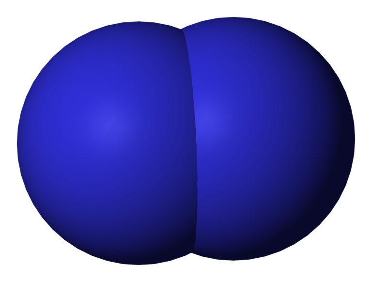 moleculas con atomos de nitrogeno azul