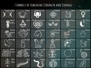 mujer con simbolo de paz y proteccion