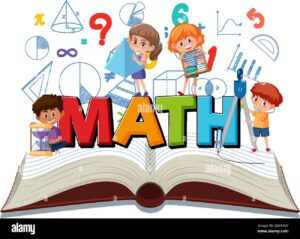ninos aprendiendo matematicas con libros coloridos