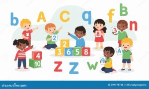ninos aprendiendo numeros con bloques coloridos 1