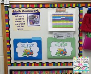 ninos creando carpetas coloridas en aula