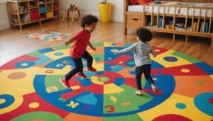 Cómo Trabajar La Lateralidad Derecha e Izquierda Con Niños 3 ninos jugando aprendiendo la lateralidad derecha e izquierda