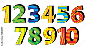 numeros del 1 al 10 en orden coloridos