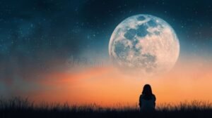 persona contemplando una estrella brillante