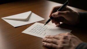 Cómo Hacer Una Nota Solicitando Algo De Manera Clara y Formal 14 persona escribiendo carta formal con boligrafo