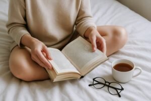 Cómo mejorar la comprensión lectora con un texto para trabajar 13 persona leyendo libro en ambiente tranquilo