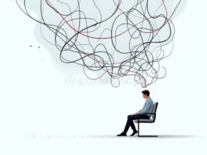 Es verdad que si pienso mucho en alguien esa persona sueña conmigo 8 persona pensando profundamente con fondo abstracto