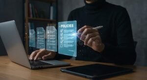 Por qué mi inscripción está en evaluación en el sistema de control 18 persona revisando documentos con computadora