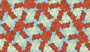 personas separadas en espacios cuadraticos coloridos