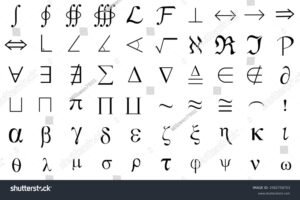 simbolos matematicos con conjunto y elemento destacado